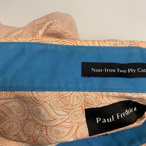 Paul Fredrick Shirt Mens 20 Classic Fit Button Down Non-Iron Two Ply Cotton - Picture 11 of 12